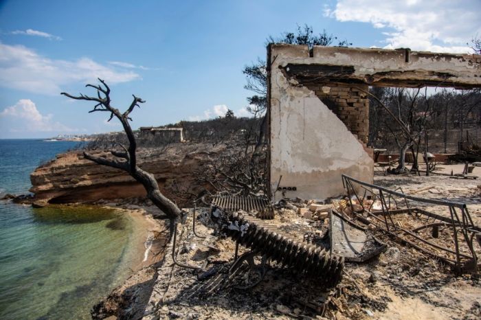 Aftermath Of Wildfire In Mati, Greece