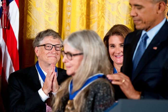 Barack Obama, Bill Gates, Melinda Gates, Margaret Hamilton
