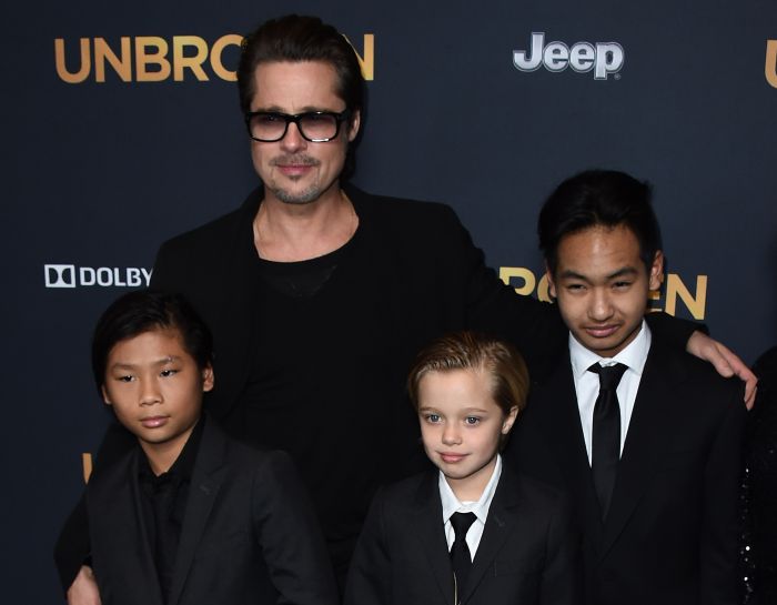 Brad Pitt, Pax Thien Jolie-Pitt, Shiloh Nouvel Jolie-Pitt, Maddox Jolie-Pitt
