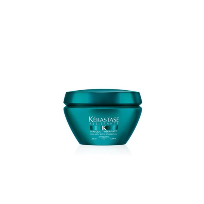 Kérastase Resistance Masque Therapiste για να δώσεις μία «δεύτερη» ζωή στα ταλαιπωρημένα μαλλιά σου.  Τα αναζωογονεί  και επανορθώνει την τρίχα στον πυρήνα της, ανακτώντας τη δύναμη και την ελαστικότητά της και τα μαλλιά τονώνονται και αναζωογονούνται.