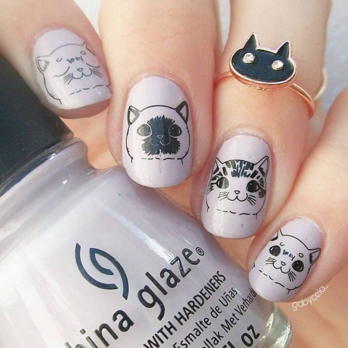 Είσαι cat lover; Αυτά είναι τα πιο χαριτωμένα nail art που θα δεις σήμερα!