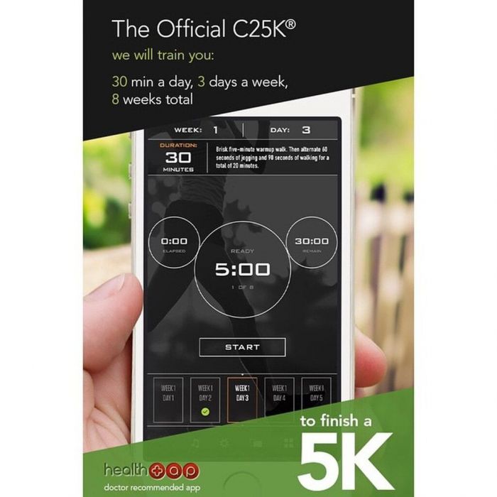 C25K: Είναι ιδανικό για σένα που αγαπάς τον καναπέ. Αρχικά, θα ξεκινήσεις με περπάτημα και τρέξιμο μέχρι να «χτίσεις» αντοχή και δύναμη και να τρέχεις χωρίς να σταματάς.  Τρεις φορές την εβδομάδα είναι αρκετά καλά για αρχή.