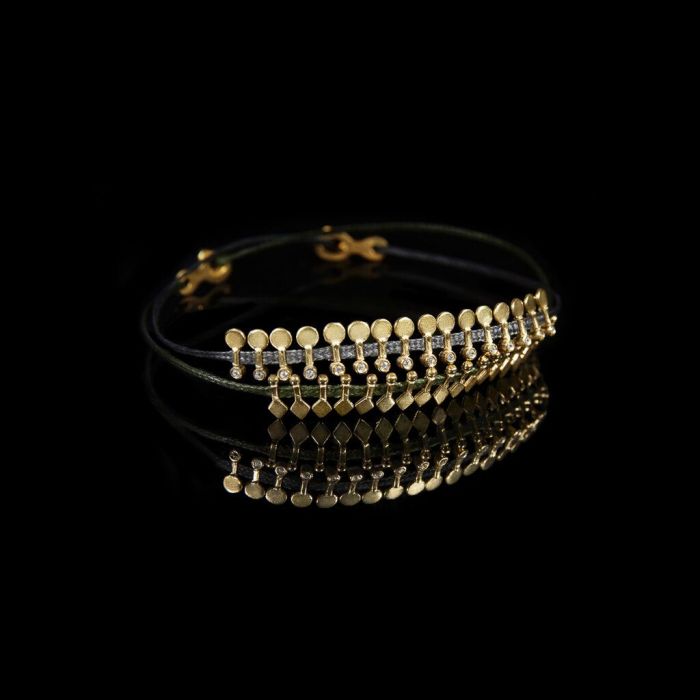 SILVER 925 GOLD PLATED BRACELET WITH ZIRCON