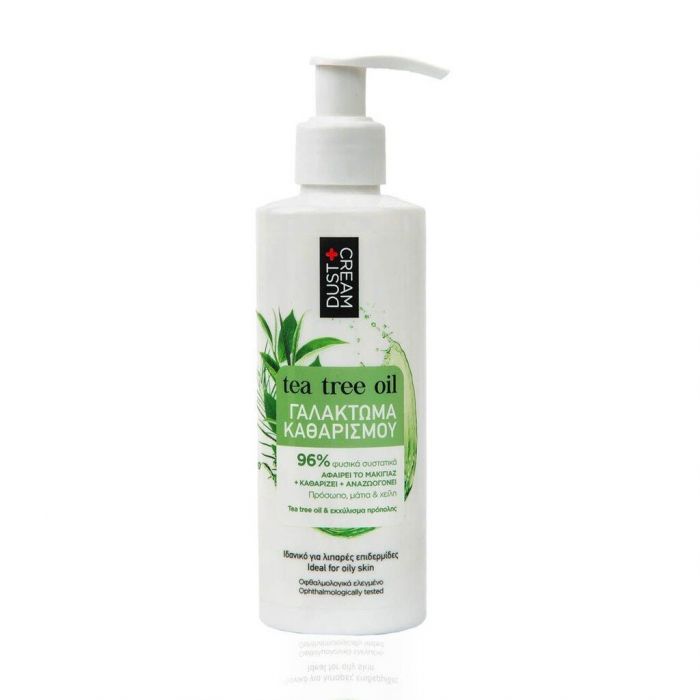 DUST+CREAM, ΓΑΛΑΚΤΩΜΑ ΚΑΘΑΡΙΣΜΟΥ ΠΡΟΣΩΠΟΥ ME TEA TREE OIL KAI ΕΚΧΥΛΙΣΜΑ ΠΡΟΠΟΛΗΣ