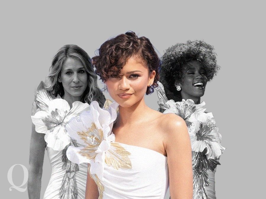 To λευκό vintage φόρεμα με ιστορία 4 δεκαετιών: Από την Whitney Houston στην SJP & την Zendaya