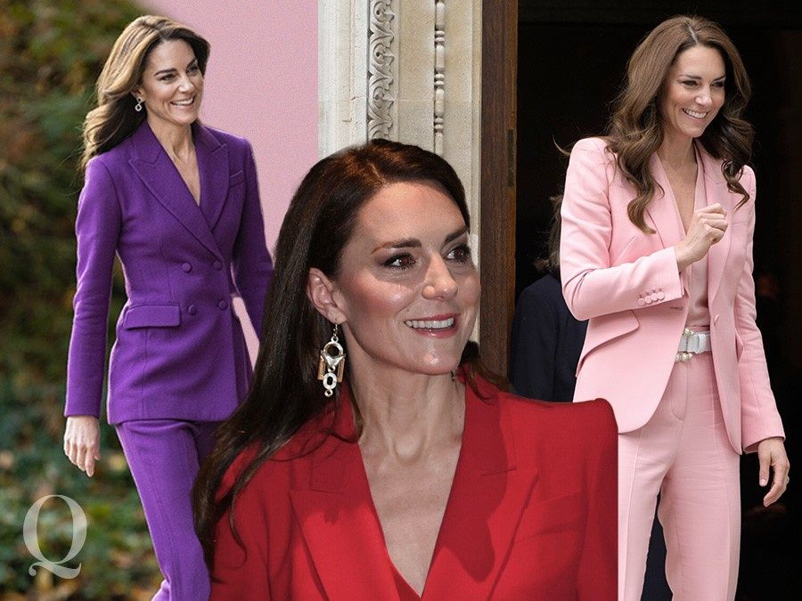4 κοστούμια όλο χρώμα δείχνουν πώς η Kate Middleton ακολουθεί τα βήματα της Ελισάβετ
