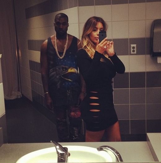 Kim-Kardashian-Poses-With-Kanye-West-in-Bathroom-1385852485