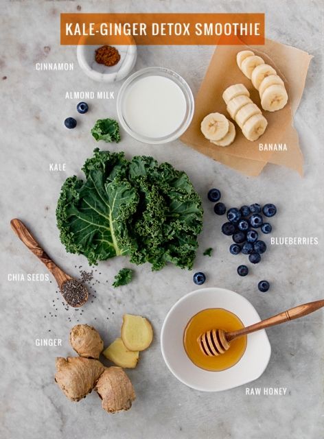 kale ginger detox smoothie ingredients