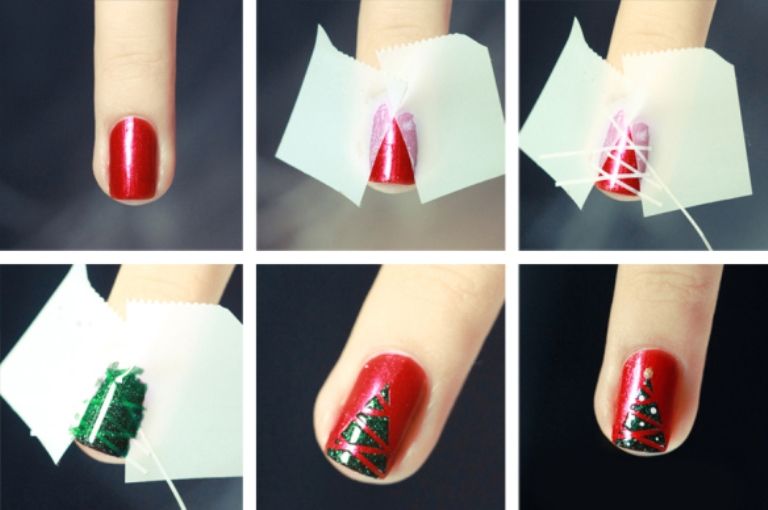 nail-art-christmas-tree