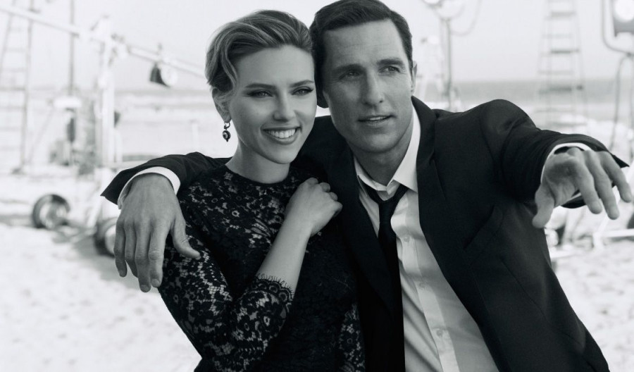 scarlett johansson and matthew mcconaughey in new dolce and gabbana the one ad by peter lindbergh bb19e