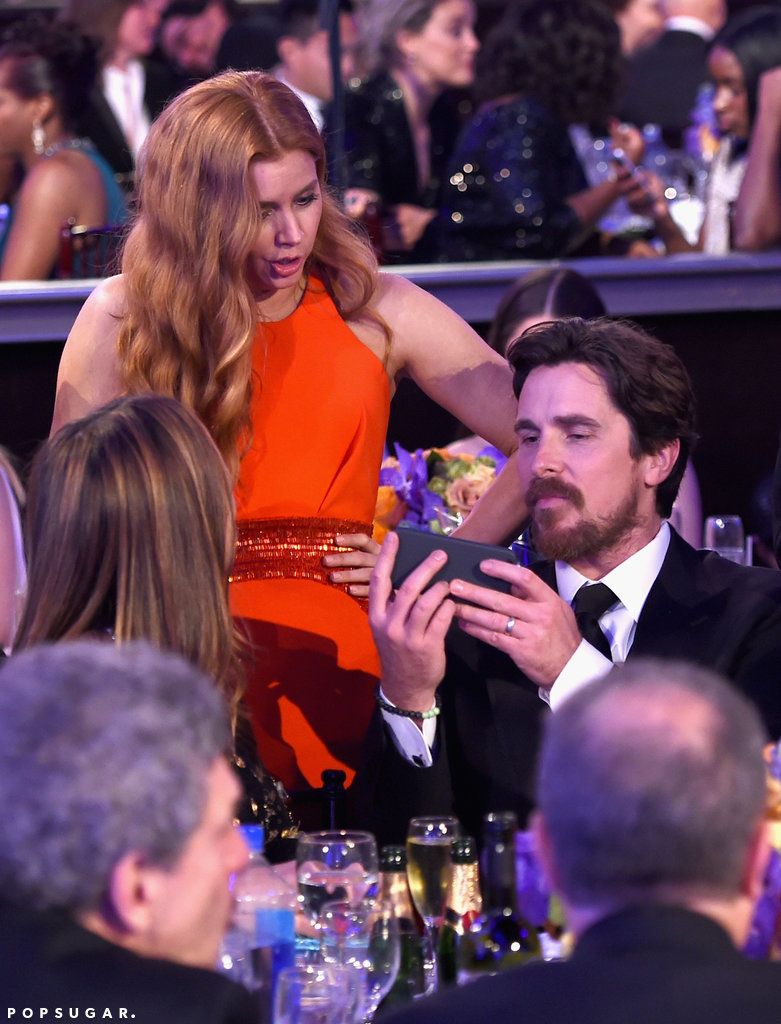 Amy Adams surprised something Christian Bale phone a6bd9