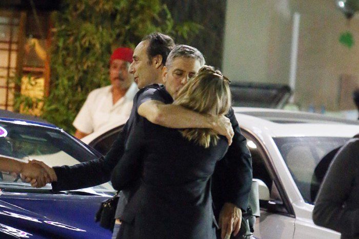 george clooney kissing mystery woman blonde 5 57a46