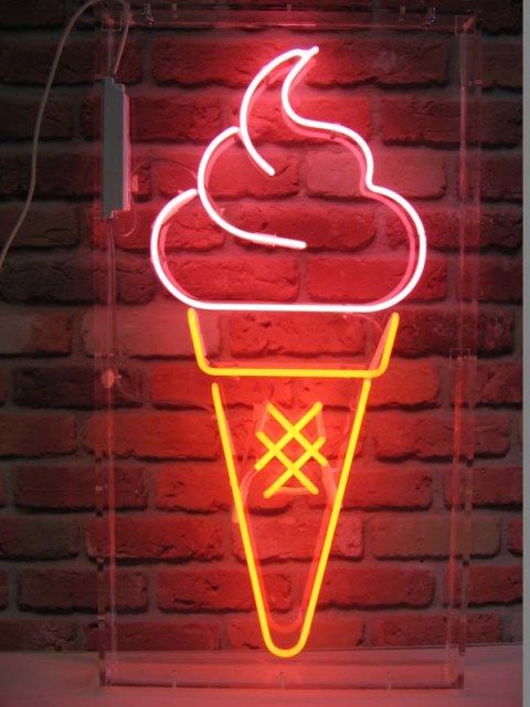 ice cream neon sign