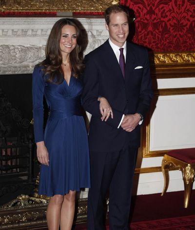 Prince William Kate Middleton Blue Issa Dress Clarence House Engagement Photocall 01312015