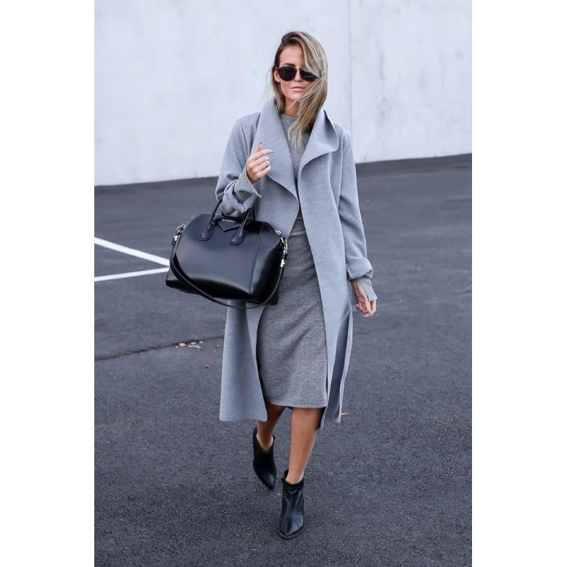 kim grey coat