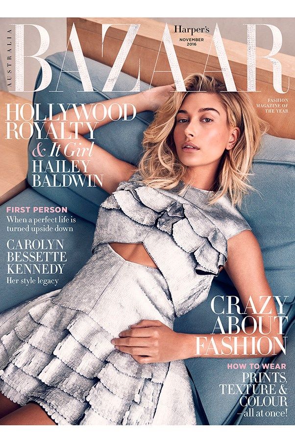 hailey baldwin harpers bazaar australia cover 1