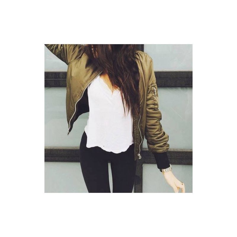 olive bomber jacket
