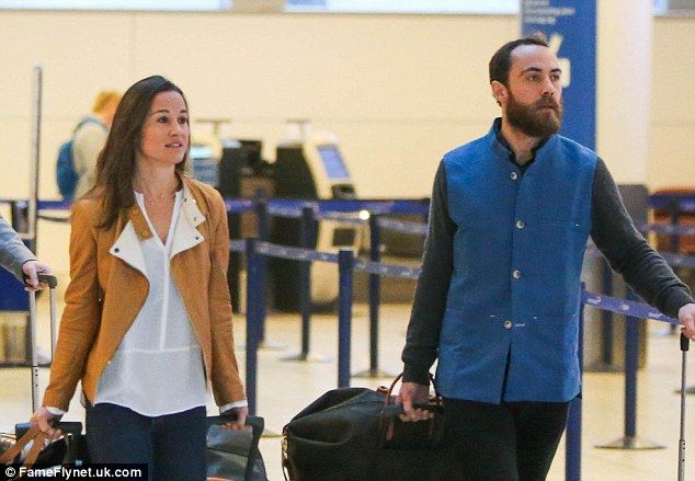 Pippa Middleton and James Middleton looked ready to kick of the New Year with style as they strolled through Gatwick Airport with plenty of luggage