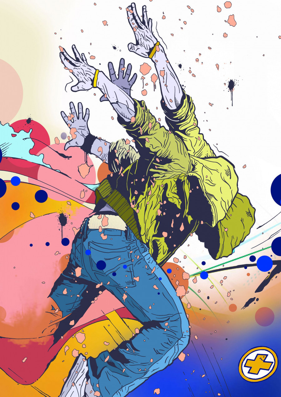 Amita Motion Mural Guy in motion