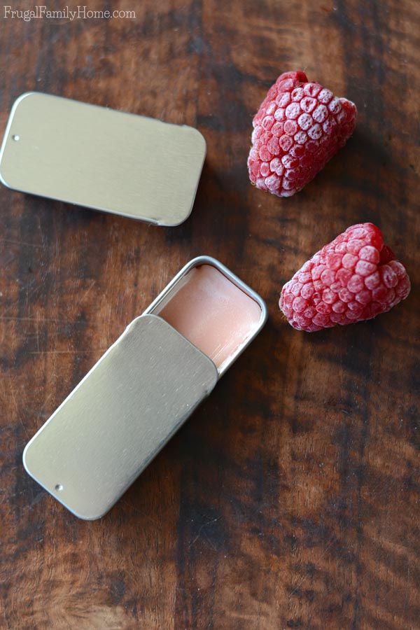 DIY Raspberry Lip Balm Overhead Vert