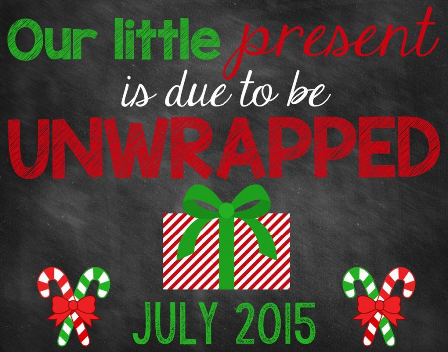 Christmas Pregnancy Reveal Poster