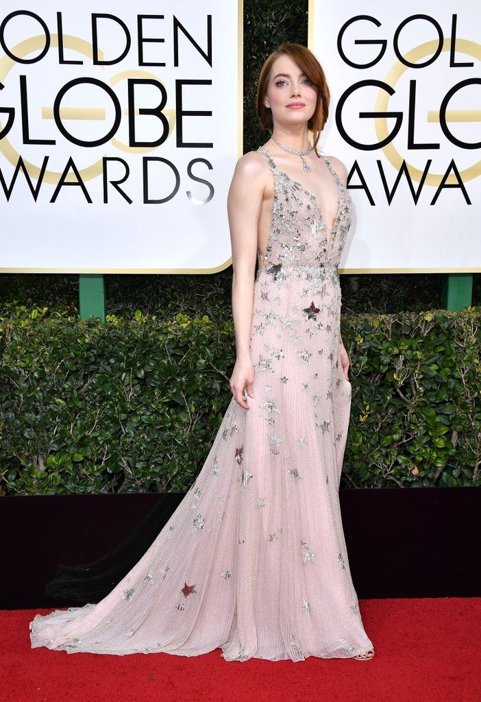 Emma Stone Valentino Dress Golden Globe Awards 2017