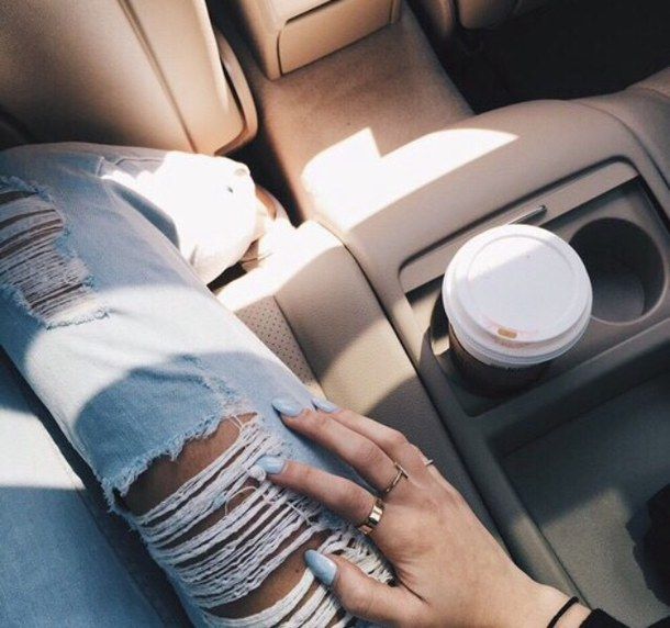 car coffee jeans nails Favim.com 3525652