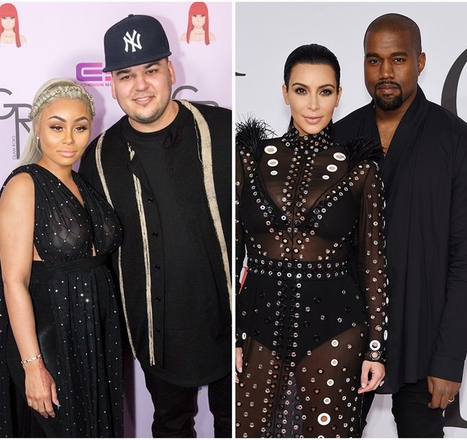 blac chyna rob kardashian kim kardashian kanye west