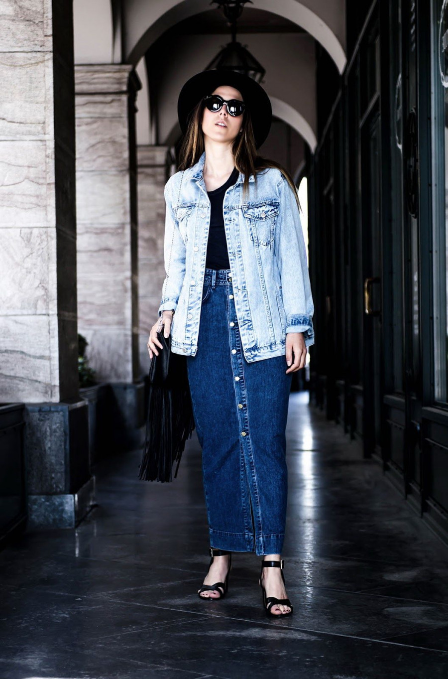 Denim Skirts Street Style 16
