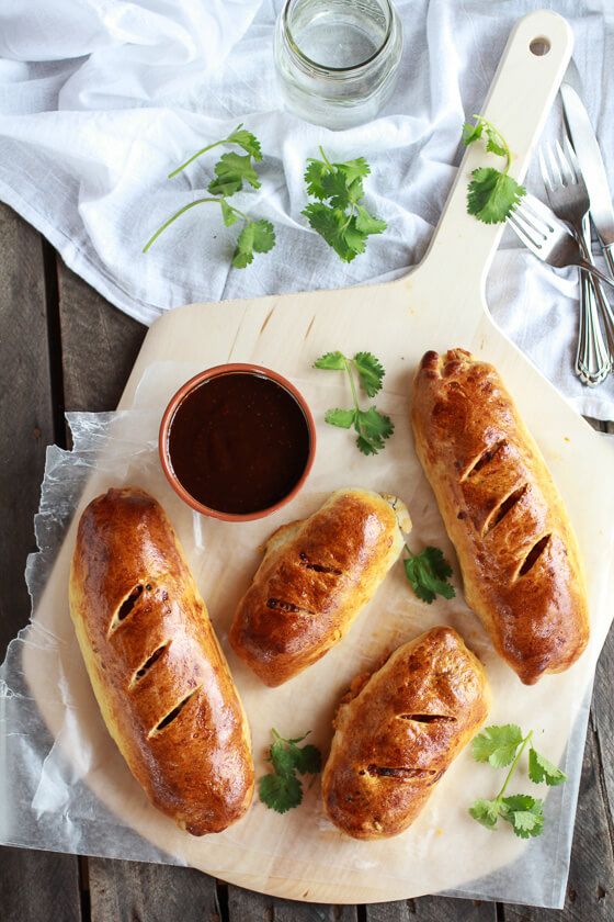 Caramelized Onion and BBQ Chicken Strombolis 7