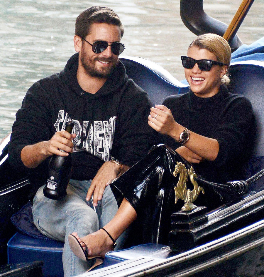 scott disick sofia richie champagne
