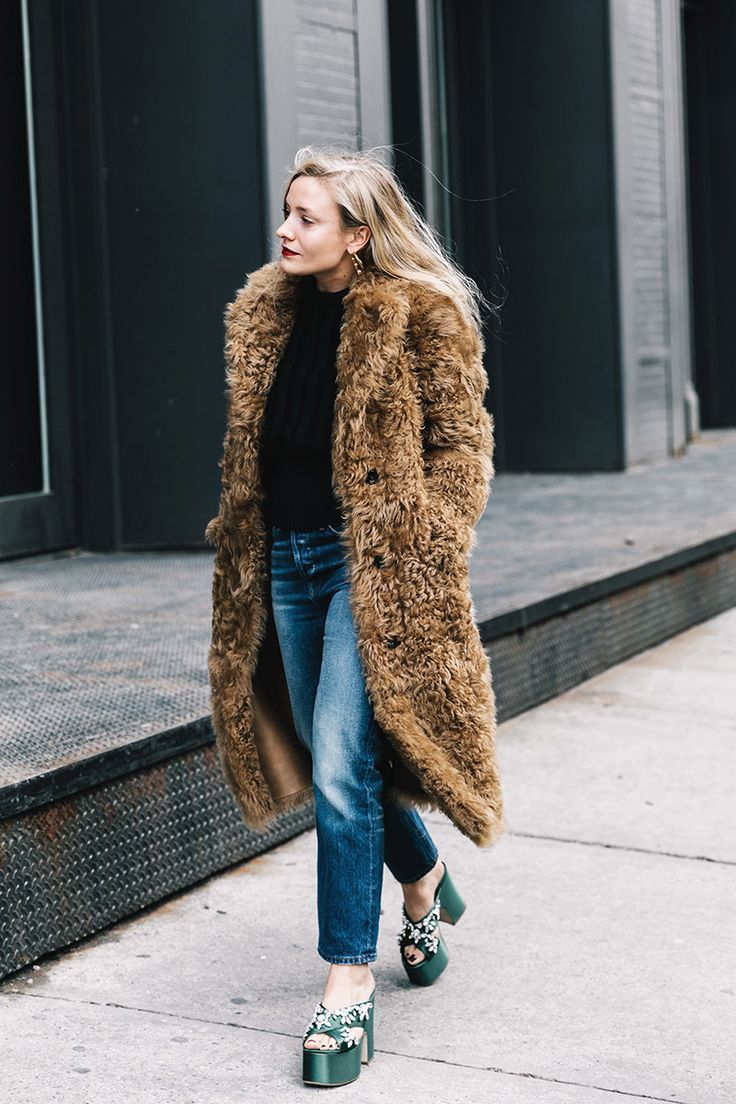 brown faux fur