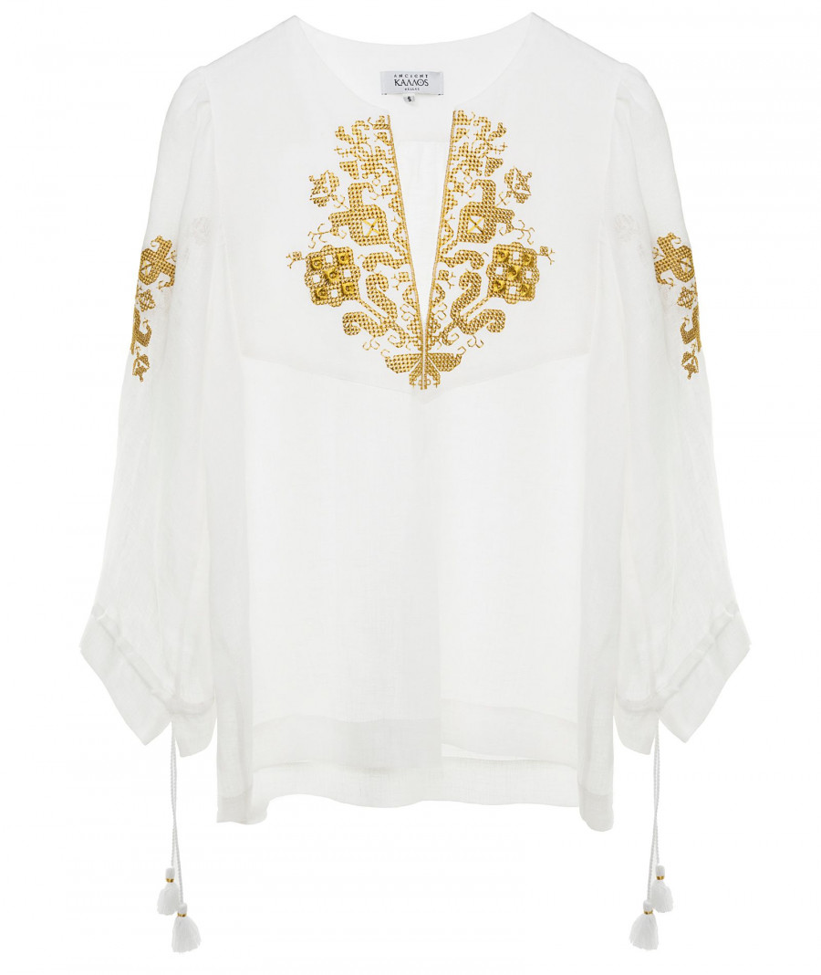 3.Persephone embroidered blouse