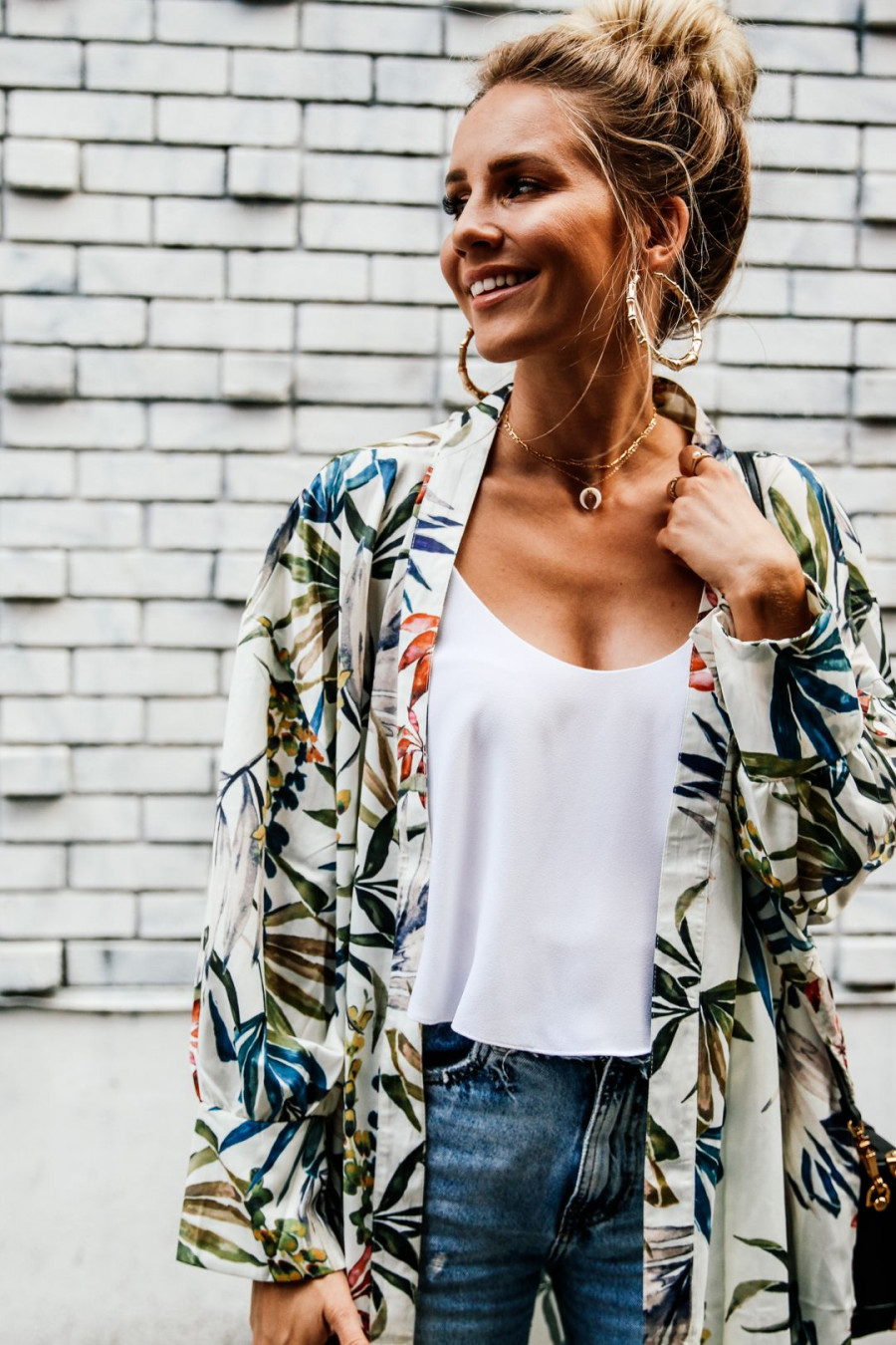 summer outfit floral kimono zara shein mom jeans 12