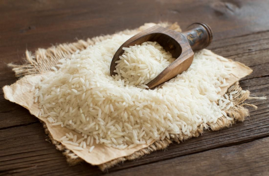 white rice on a table