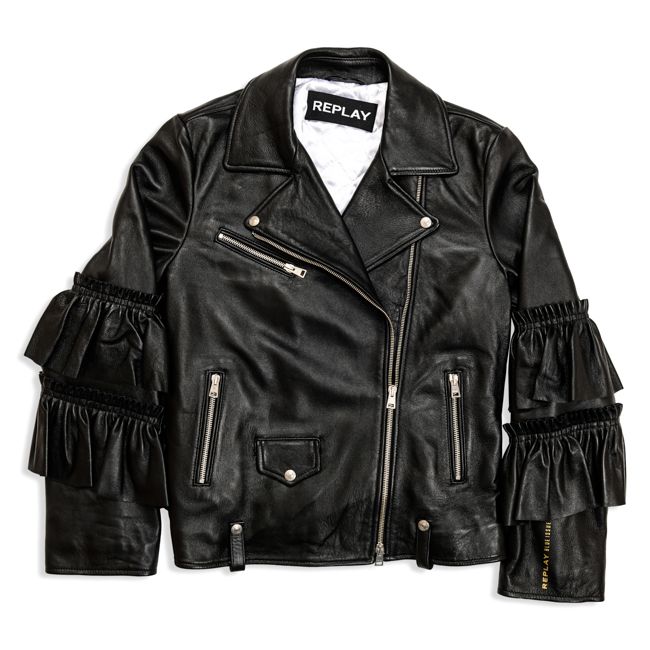 replay biker jacket golden hall