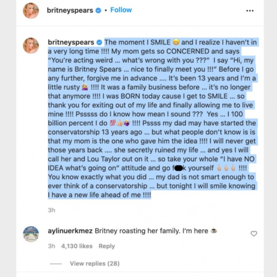 britney ig screenshot