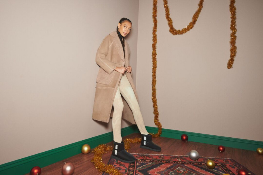 LARGE H21 W FAYRE TWINFACE SHEEPSKIN COAT 1120641 SND CLASSIC CLEAR MINI 1113190 BLK FL H