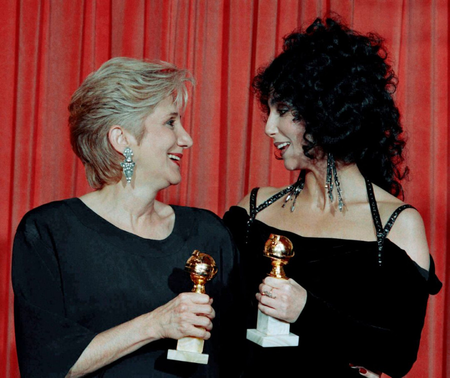 dukakis cher golden globes