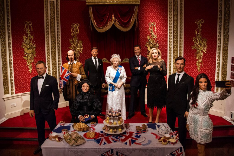 Britain Queen 90th Birthday Waxwork
