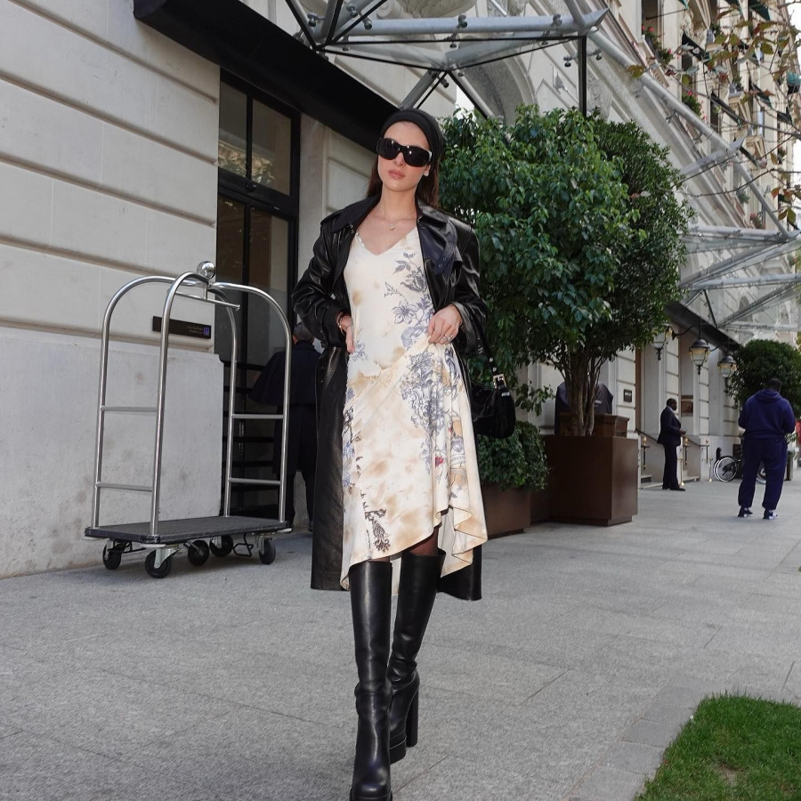 nicola peltz dress boots