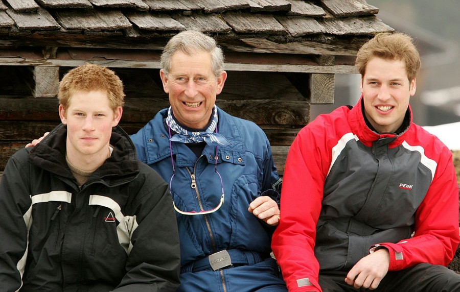 HRH Prince Of Wales & Family Enjoy Skiing Holiday In Klosters