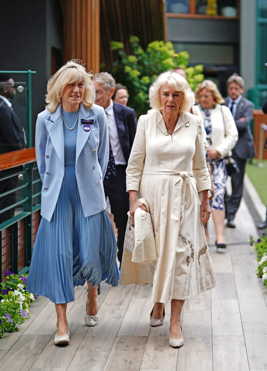 Queen Camilla Attends Wimbledon 2024 - Day 10