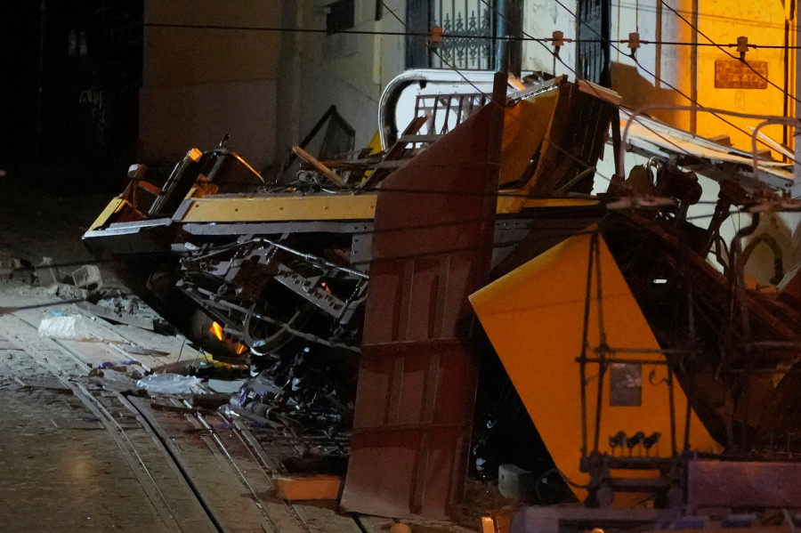 Portugal Streetcar Derailed