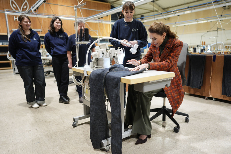 The Princess Of Wales Visits Textile Manufacturers In West Wales