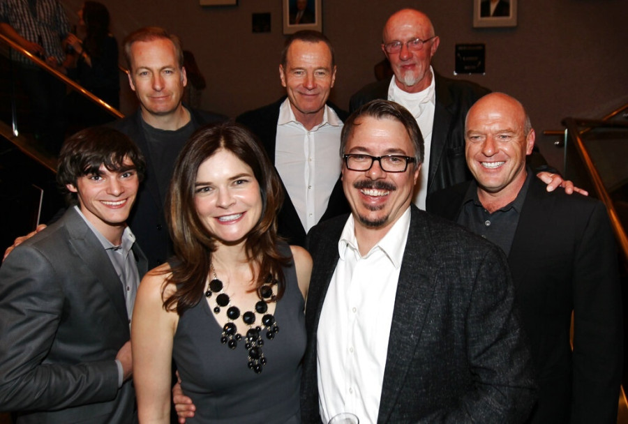 RJ Mitte, Bob Odenkirk, Betsy Brandt, Bryan Cranston, Vince Gilligan, Jonathan Banks, Dean Norris